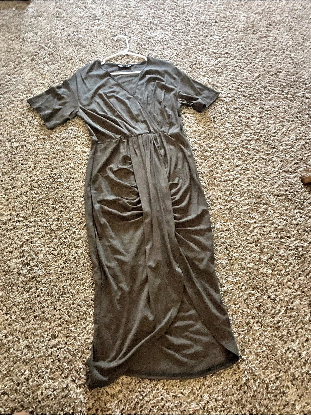 PrettyGarden Wrap Dress in Dark Green